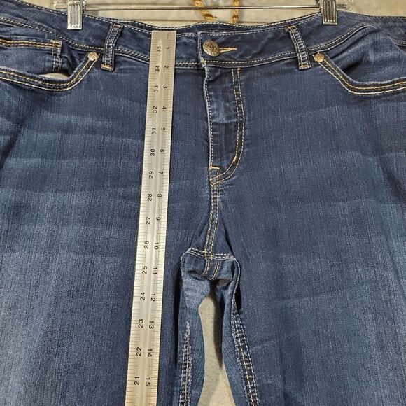 Silver Jeans Womens 22x33 Blue Denim Classic Fit Suki Mid Slim Boot Outdoor - Picture 7 of 12